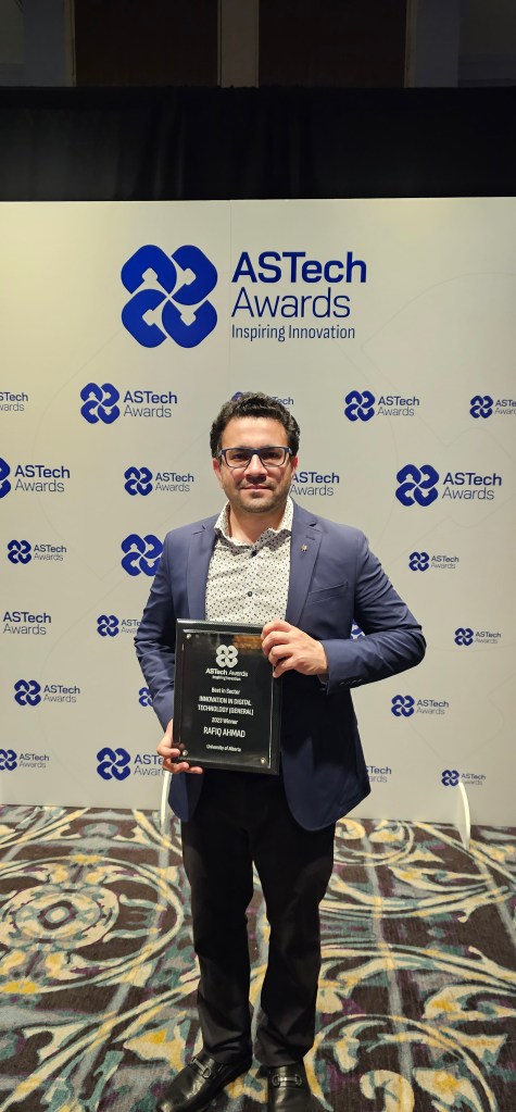 Dr. Rafiq Ahmad wins the 2023 ASTech Award for Digital Technology Innovation